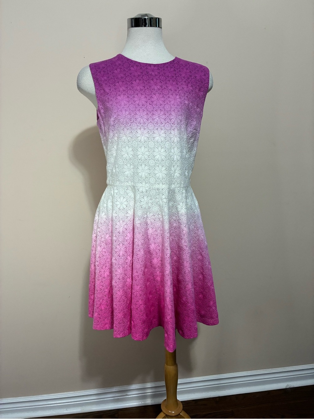 Diane von Furstenberg Jeannie Eyelet Glare Dress With Ombré Colourway